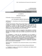 Proyecto Ley Debate Público Obligatorio