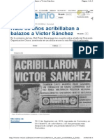 Asesinan A Victor Sanchez