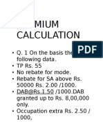 2.5 Premmium Calculation