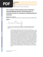 O-Acylation of Ketone Enolates by Allyl 1H-Imidazole-1-Carboxylate Mediated With Boron Trifluoride Etherate