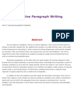 Descriptive Paragraph Writing Full