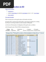 Pricing Procedure in SD
