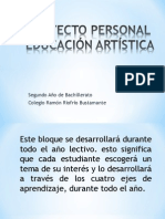 Educación Artística - Mi Proyecto Personal