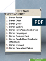 10 Benar Pemberian Obat