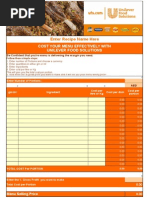 Enter Recipe Name Here: Cost Your Menu Effectively With Unilever Food Solutions