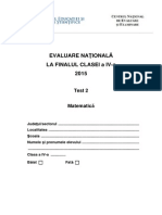 Test 2 Subiecte Matematica Evaluarea Nationala de La Finalul Clasei A IV-A