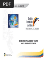 1) Deposito Centralizado de Valores Del Banco Central Del Ecuador