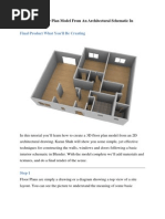 Create A 3D Floor Plan Model From An Architectural Schematic in Blender