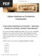 Como Fazer Símbolos No Teclado