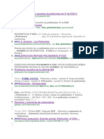 Jercicios y Problemas Resueltos de Polinomios de 3º de ESO II