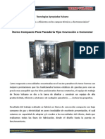 Horno Compacto para Panificación Tipo Covección o Convector