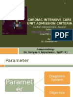 Cardiac Intensive Care Unit Admission Criteria