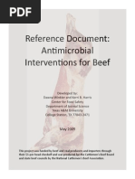 Antimicrobial Interventions For Beef