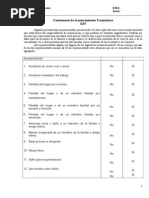 Cuestionarios para Evaluar Post Traumatic Disorder Stress