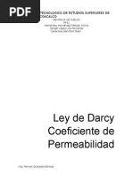 Ley de Darcy Coeficiente de Permeabilidad