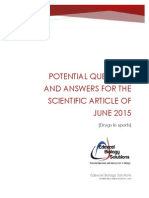 Edexcel Biology JUNE 2015 Scientific Article Questions