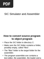 How To Use SIC Simulator and Assembler