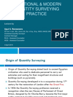 Traditional & Modern Quantity Surveying Practice - R0