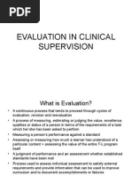 Evaluation in Clinical Supervision