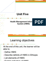 Unit 5-Health Management Information System (HMIS)