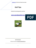 Golf Tips: Another Free Training Aid For You From