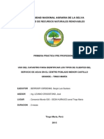 Uso Del Catastro para Identificar Los Tipos de Clientes Del Servicio de Agua en El Centro Poblado Menor Castillo Grande - Tingo María