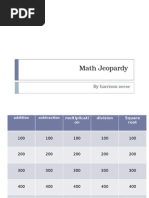 Math Jeopardy