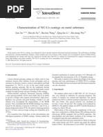 Characterization of WCCo Coatings On Metal Substrates