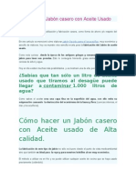 Cómo Hacer Jabón Casero Con Aceite Usado