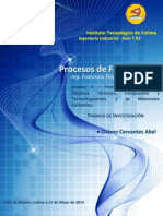 Procesos Industriales de Plásticos Térmicos, Compuestos y Termofraguantes, y Materiales Cerámicos