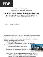 Unit VI. European Institutions: The Council of The European Union