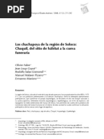 Los Chachapoyas de La Región de Soloco. Chaquil, Del Sitio de Hábitat A La Cueva Funeraria. Por Oliver Fabré. Boletin IFEA