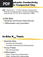 In Situ Hydraulic Conductivity