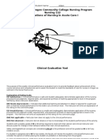 Adam Nursing 112 Clinical Evaluation Tool