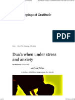 Dua'a When Under Stress and Anxiety - The Wrappings of Gratitude