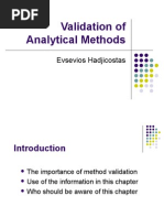 Validation of Analytical Methods