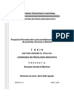 Programa Psicoeducativo TCA