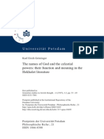 Karl Erich Grozinger-The Names of God and The Celestial Powers - Their Function and Meaning in The Hekhalot Literature (1987) PDF