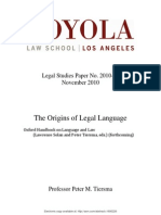 The Origins of Legal Language