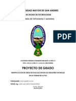 Proyecto Determinacion de Zonas de Evacuacion en Sectores Propensos A Deslizamientos en La Ciudad de La Paz