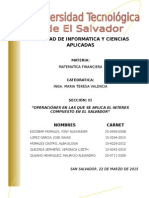 Transacciones en Las Que Se Aplica El Interes Compuesto en El Salvador