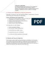 El Modelo para Optimizar La Toma de Decisiones