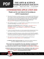 Commissioner Application 2010