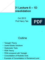 CE5101 Lecture 6 1D Consolidation Terzhagi Theory OCT 2013