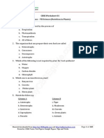 CBSE Worksheet-01 Class - VII Science (Nutrition in Plants)