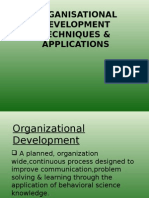 Organisational Development Techniques & Applications