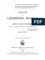 Traite de L'expression. Musicale - Accents, Nüances Et Mouvements Mathis Lussy