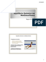 3 - Equilíbrio Químico No Metamorfismo - Regra Das Fases