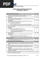 Wshac Wshac Wshac Wshac: Compliance Assistance Checklist (Working at Height)