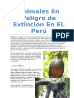 Animales en Peligro de Extinción en EL Perúii